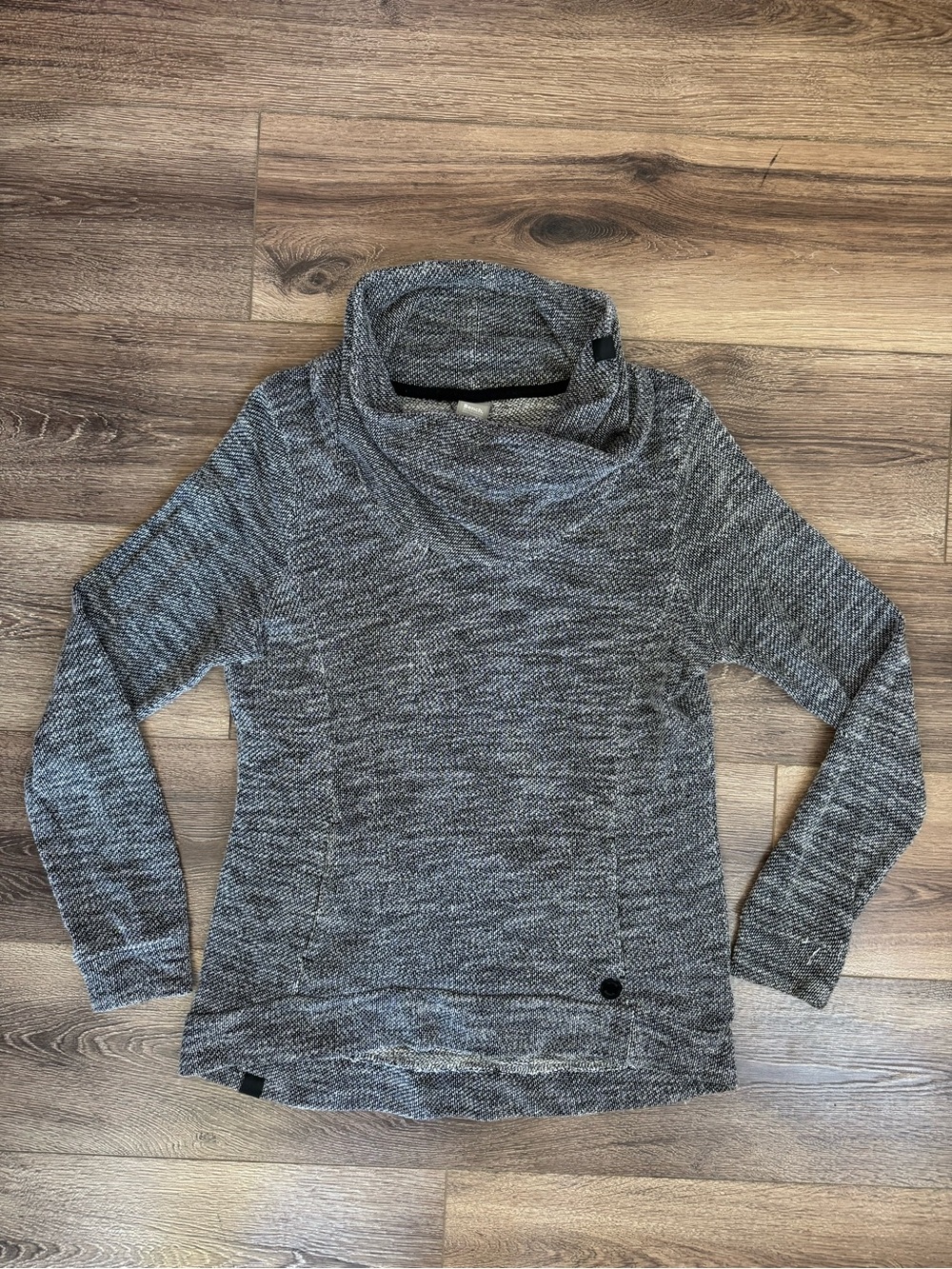Bench Cowl Neck Pullover Marled Sweater, Snap Pockets